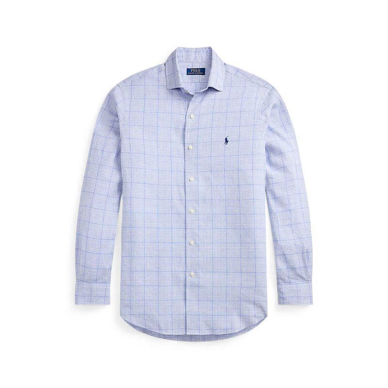 Polo Ralph Lauren Custom Fit Checked Linen-Blend Shirt image number 2
